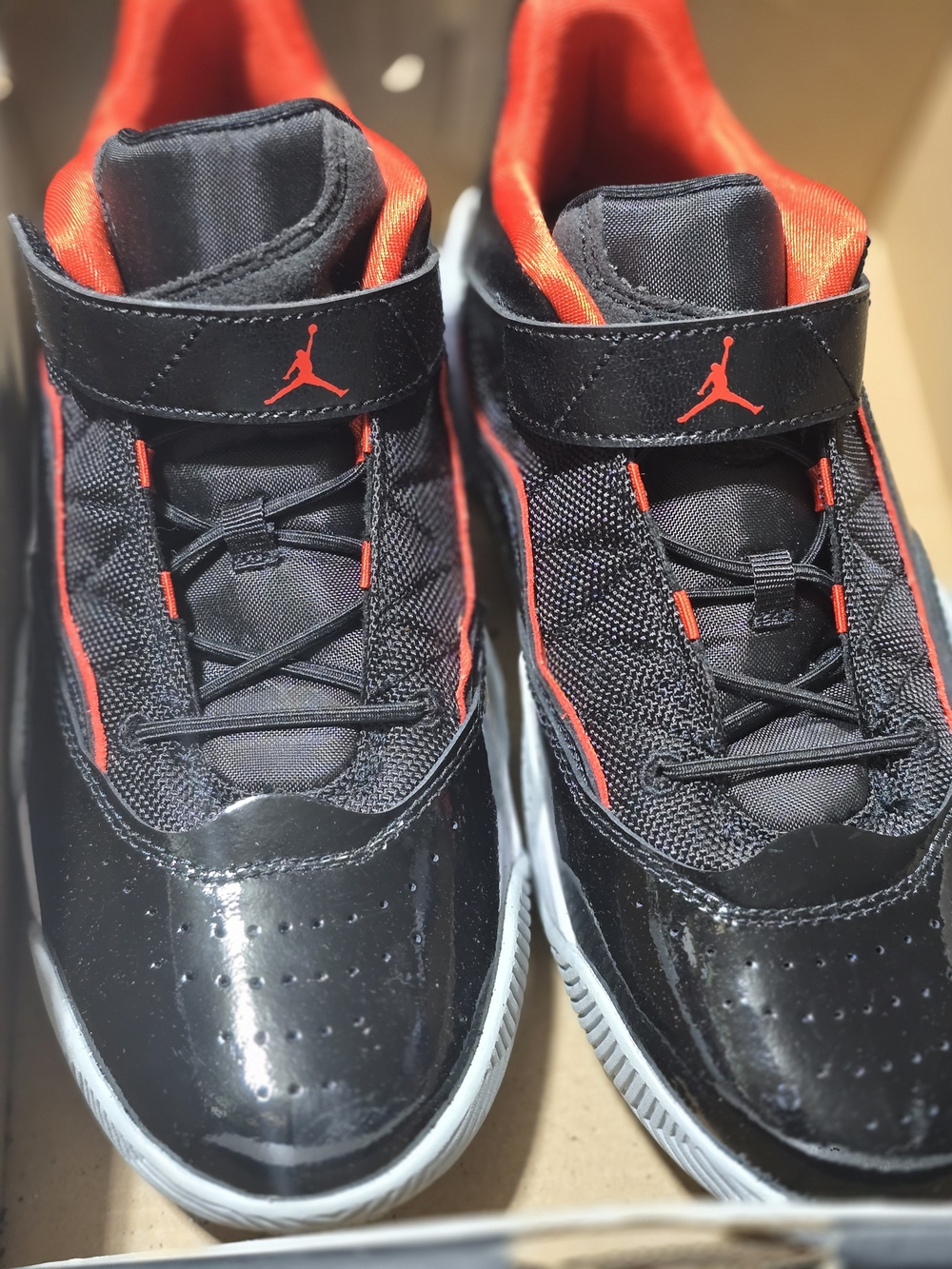 Air Jordan Kids Black & Red Jumpman Sneakers
